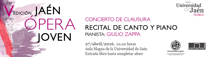 Cartel Concierto Clausura de la 5ª edición de Jaén Opera Joven